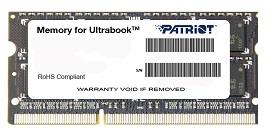 DDR3 Ultrabook SODIMM Patriot 4GB 1333MHz CL9 1.35V