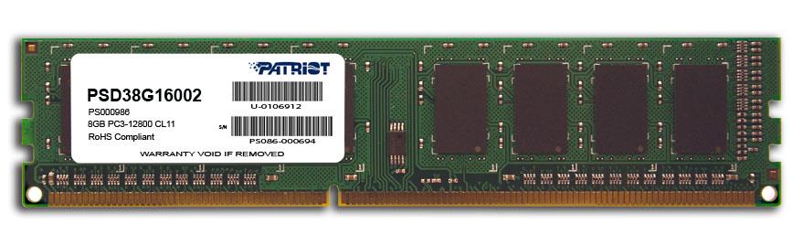 DDR3 Patriot 8GB 1600MHz CL11 1.5V
