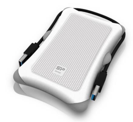 External HDD Silicon Power Armor A30 2.5'' 1TB USB 3.0, Anti-shock, White