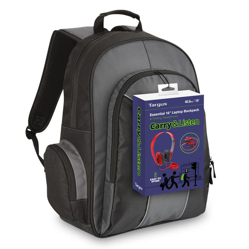 Kuprinė Targus Essential Bpack&Folded H/Phone + Ausinės