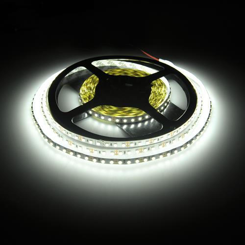 Whitenergy LED juosta 5m | 120vnt/m | 3528 | 9.6W/m | 12V DC | 6500K šalta balta