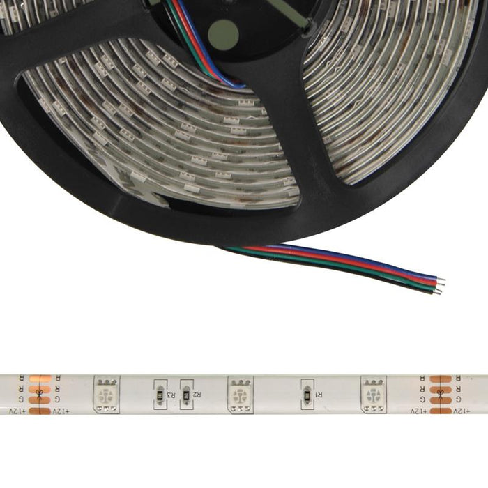 Whitenergy LED juosta atsapri vandeniui 5m | 30vnt/m | 5050| 7.2W/m| 12V DC| RGB