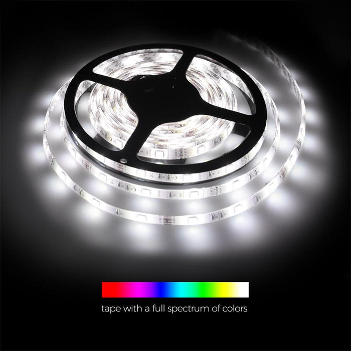 Whitenergy LED juosta atsapri vandeniui 5m | 30vnt/m | 5050| 7.2W/m| 12V DC| RGB