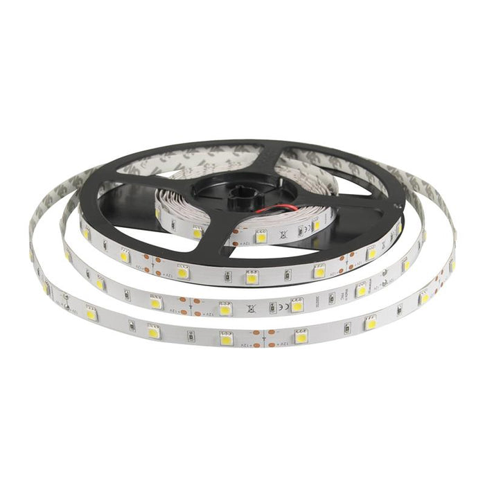 Whitenergy LED juosta 5m | 30vnt/m | 5050 | 7.2W/m | 12V DC | 6500K šalta balta