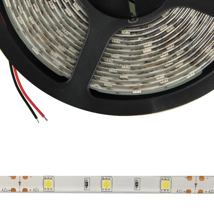 Whitenergy LED juosta atspari vandeniui 5m | 30vnt/m| 5050| 7.2W/m| šalta balta