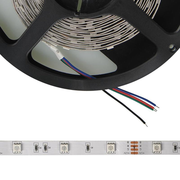 Whitenergy LED juosta 5m | 30vnt/m | 5050 | 7.2W/m | 12V DC | RGB | be jungties