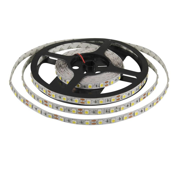 WE LED juosta 5m | 60vnt/m | 5050 | 14.4W/m | 6000K šalta balta | be jungties