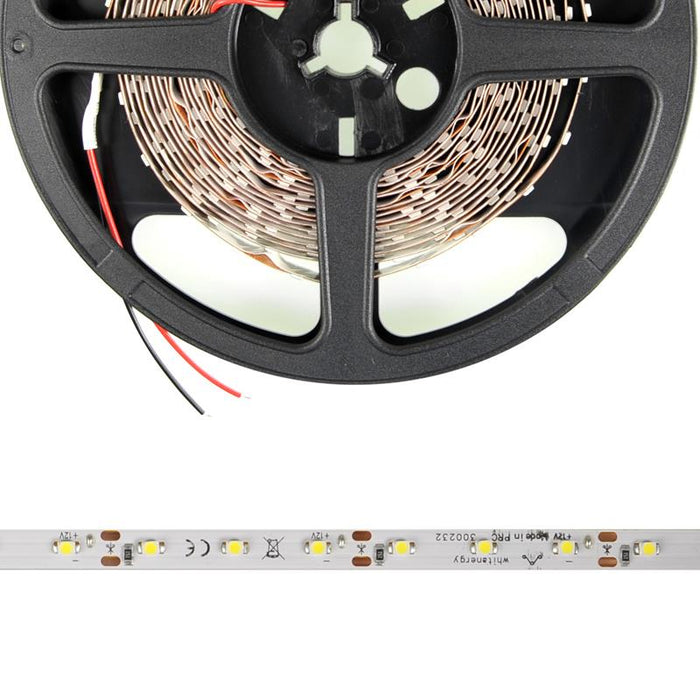 WE LED juosta 5m | 60vnt/m | 3528 | 4.8W/m | 6000K šalta balta | be jungties