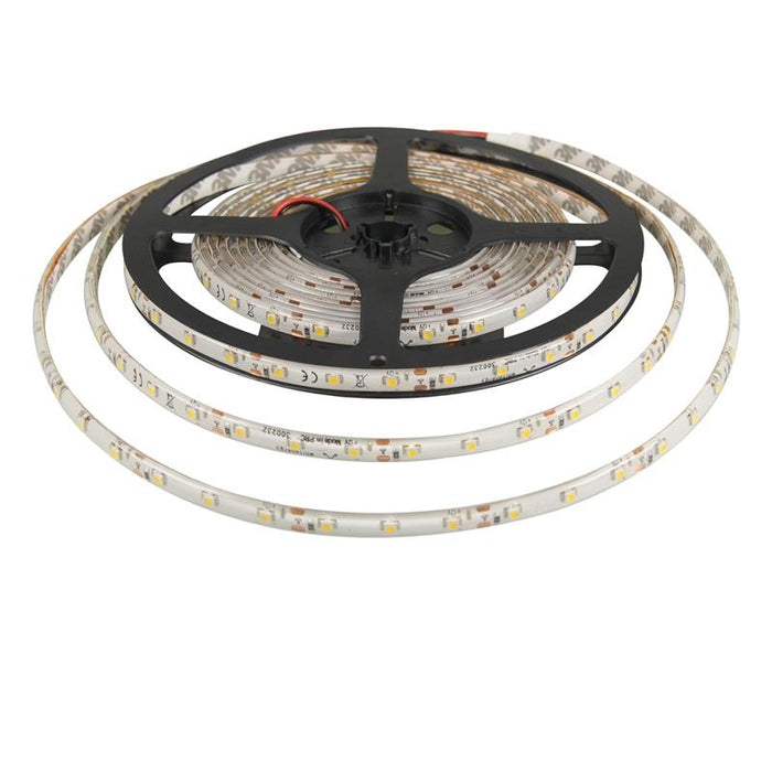 WE LED juosta atspari vandeniui 5m | 60vnt/m| 3528| 4,8W/m| 3000K šiltai balt be