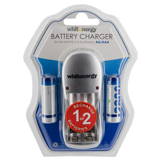 Whitenergy įkroviklis 2 baterijoms AA/AAA + 2xAA/R6 2800mAh - blister