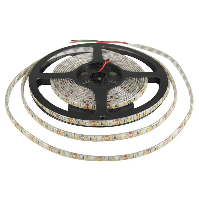 WE LED juosta 5m | 120vnt/m | 3528 | 9.6W/m | šilta balta | IP65 | be jungties