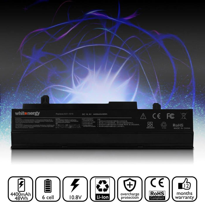 Nešiojamo kompiuterio baterija Whitenergy Asus EEE PC 1215B 10.8V 4400mAh juoda