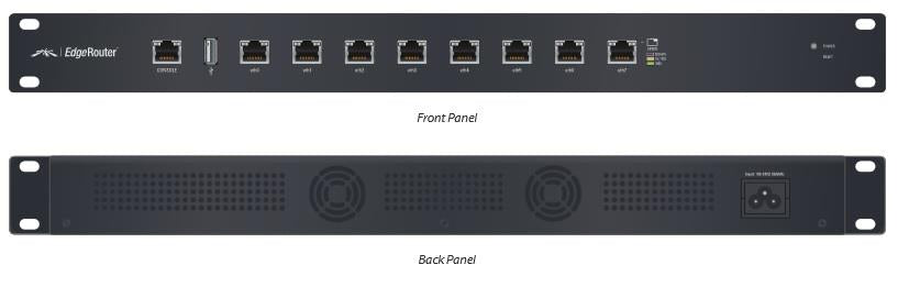 Ubiquiti EdgeRouter ER-8 - 8x10/100/1000Mbps Advanced Router, Rack 19"