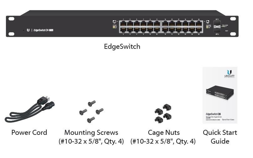 Ubiquiti ES-24-500W 24-port + 2xSFP Gigabit PoE switch 24V/48V 802.3af/802.3at