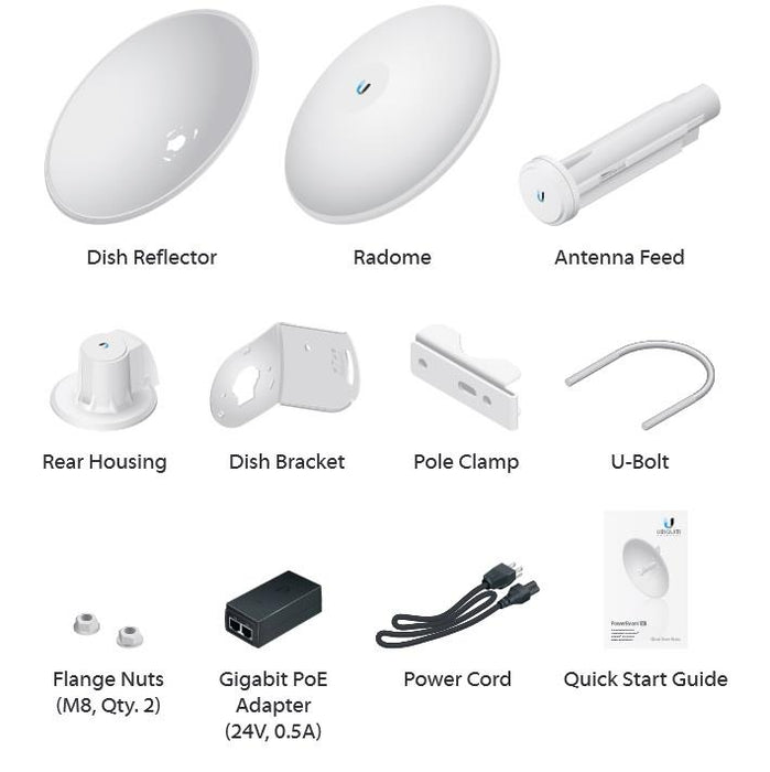 Ubiquiti PowerBeam AC 27dBi 5GHz 802.11ac 450+ Mbps, GigE PoE, 500mm Dish Ref.
