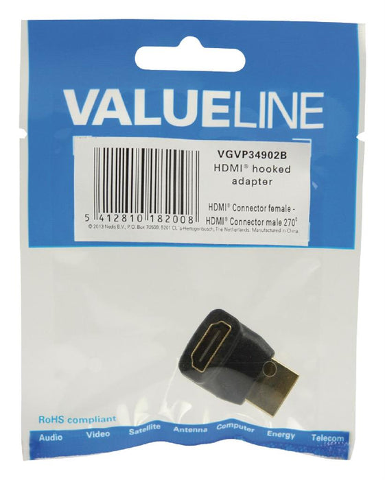 Valueline Adapteris jungiklis HDMI 270° - HDMI juodas