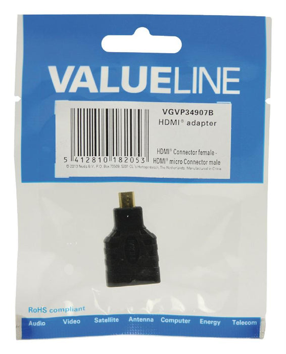 Valueline Adapteris jungiklis HDMI mikro - HDMI juodas