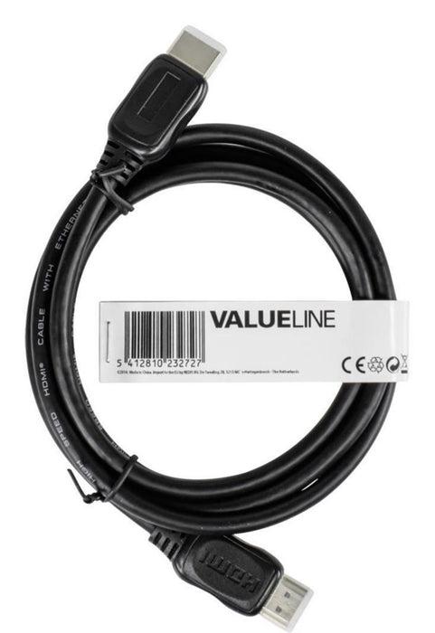 Kabelis HDMI Valueline High Speed Ethernet, HDMI - HDMI 1,50 m, juodas