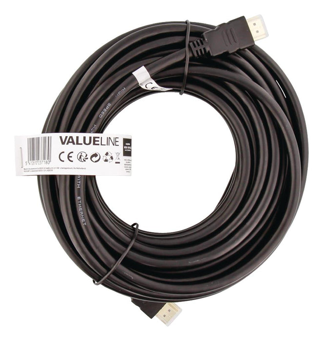 Kabelis HDMI Valueline High Speed Ethernet, HDMI - HDMI 10.0 m, juodas