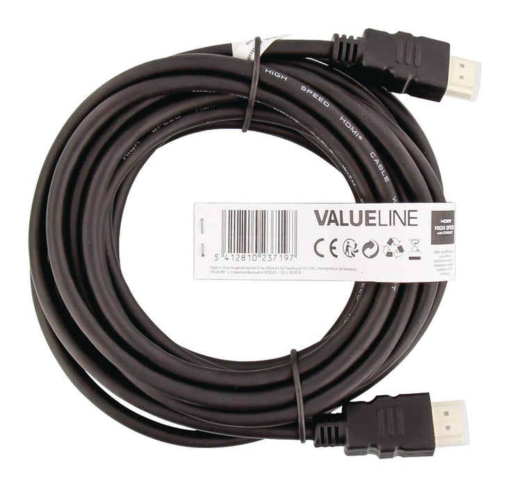 Valueline High Speed HDMI cable + Ethernet HDMI Connector - HDMI Connector 5.0M