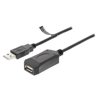 Active USB 2.0 Extension Cable A Male - A Female 5.00 m Black