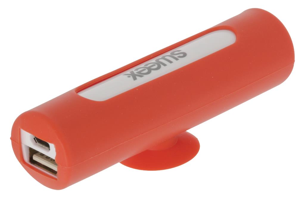 Išmaniojo telefono stovas-maitinimo blokas, 2500 mAh, raudonas