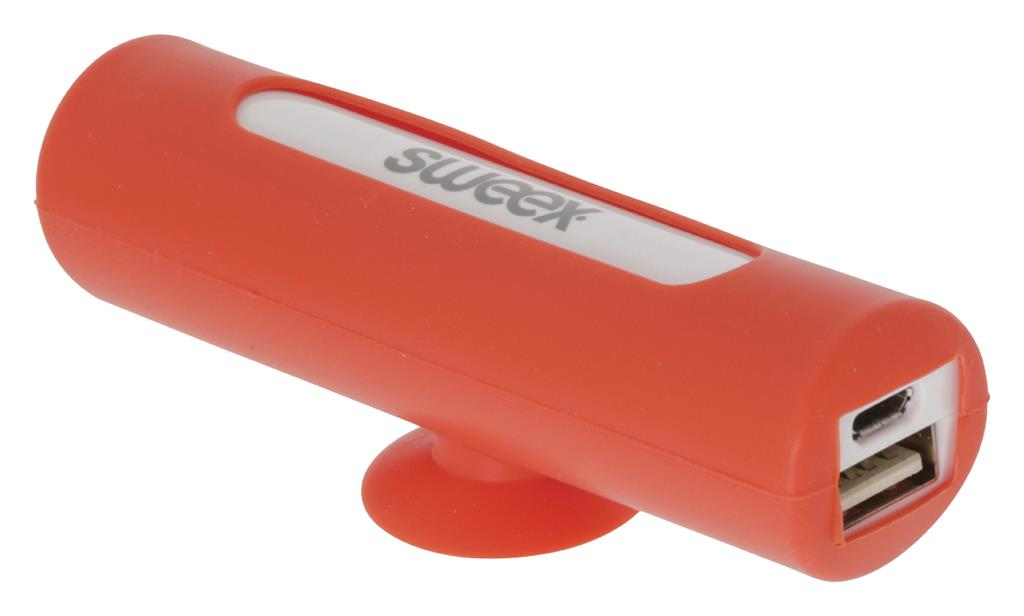 Išmaniojo telefono stovas-maitinimo blokas, 2500 mAh, raudonas