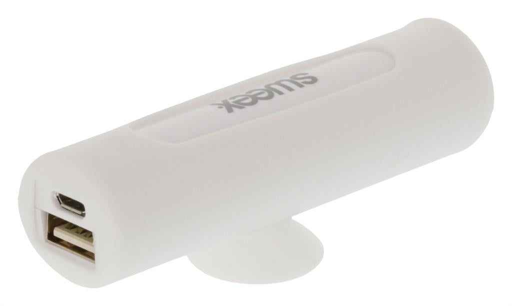 Išmaniojo telefono stovas-maitinimo blokas, 2500 mAh, baltas
