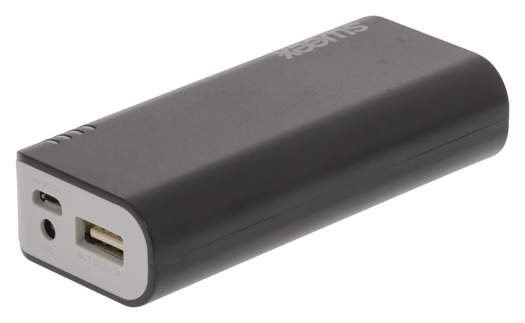 Maitinimo blokas su žibintuvėliu, 4000 mAh, juodas