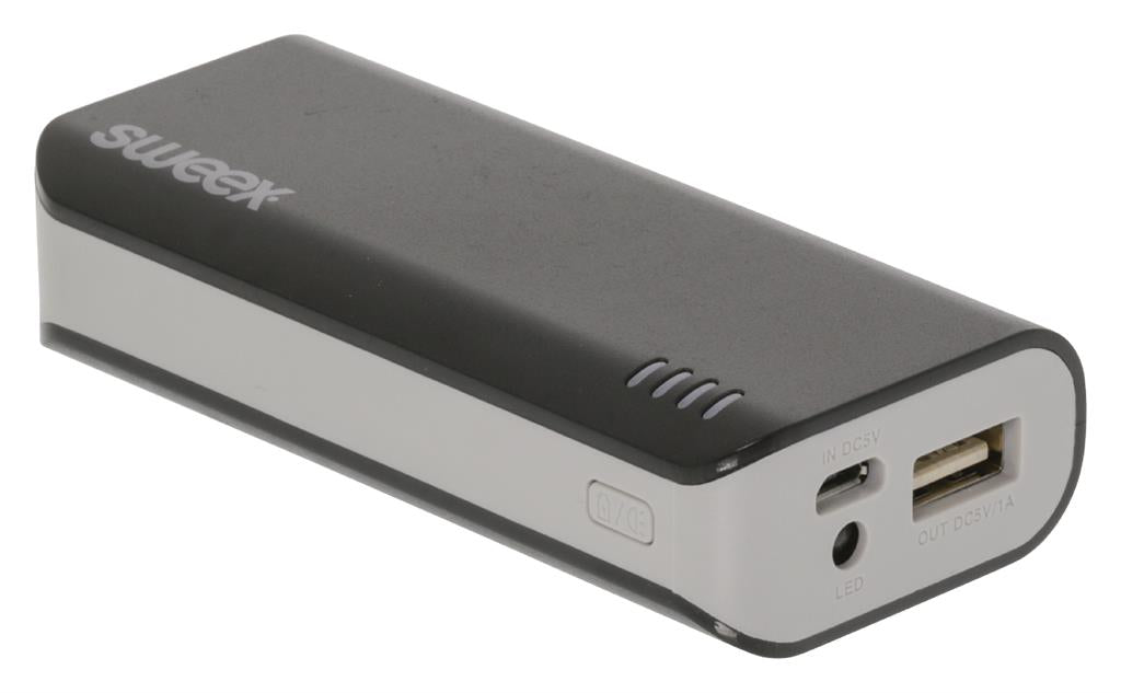 Maitinimo blokas su žibintuvėliu, 4000 mAh, juodas