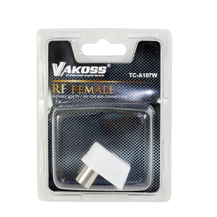 Vakoss Antenos kištukas F (angular) TC-A107W, baltas, lizdinė plokštelė