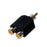 Vakoss Adapter RCA M -> 2x RCA F TC-A112K, juoda, lizdinė plokštelė