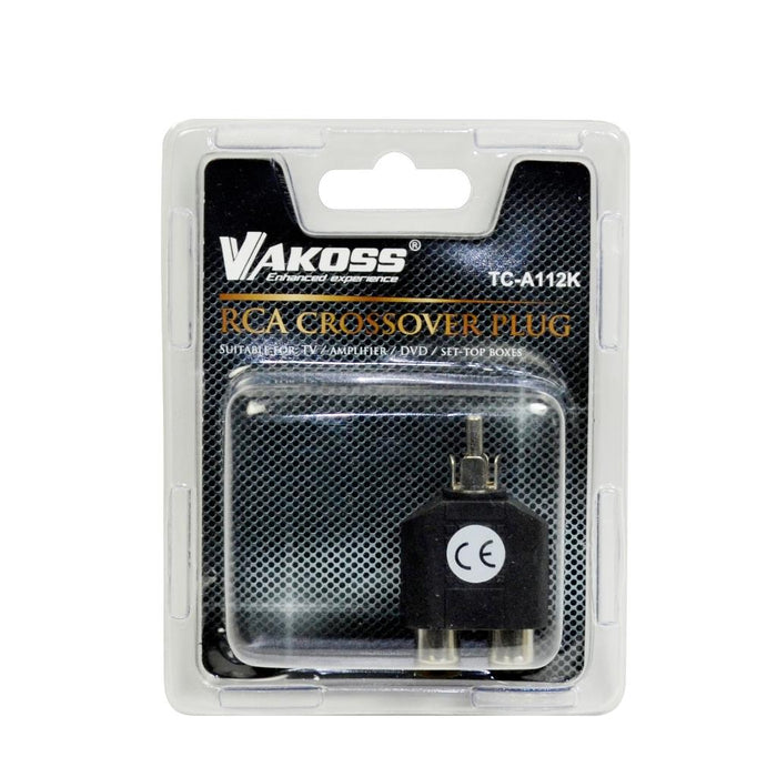 Vakoss Adapter RCA M -> 2x RCA F TC-A112K, juoda, lizdinė plokštelė