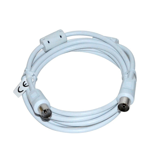 Vakoss Koaksialinis (antenos) Kabel M/F, feritas, 2m TC-A744W, lizdinė plokštelė