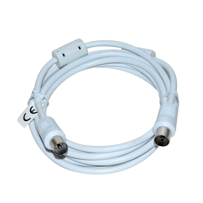 Vakoss Koaksialinis (antenos) Kabel M/F, feritas, 2m TC-A744W, lizdinė plokštelė