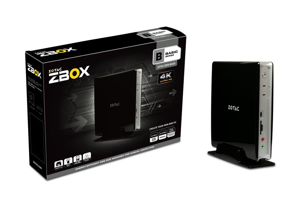 ZOTAC ZBOX BI324-E, DDR3L-1600, SATA3, DP/HDMI/VGA, 2xSODDIM, EU PLUG