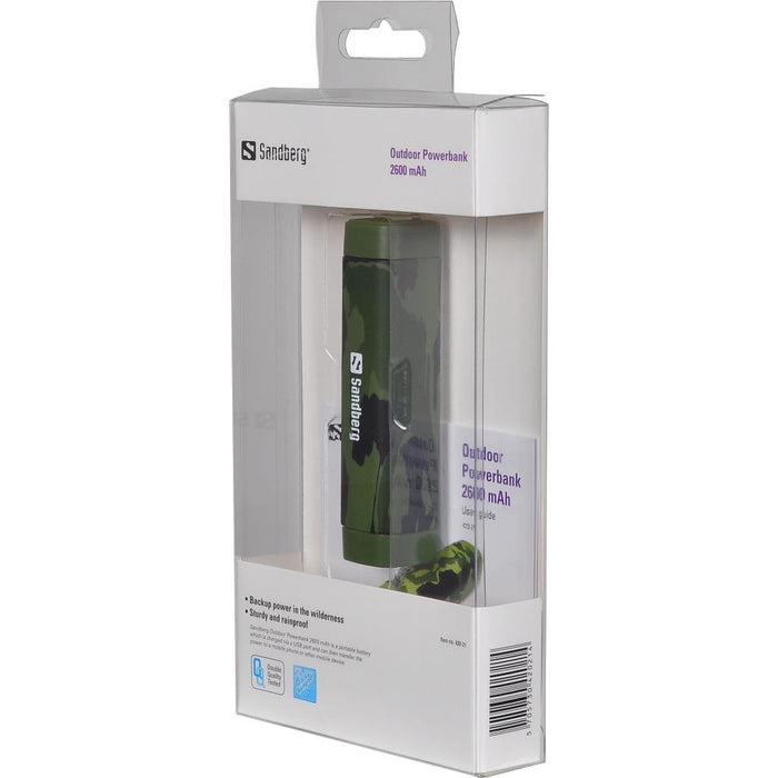 Nešiojamas įkroviklis Sandberg Outdoor Powerbank 2600 mAh
