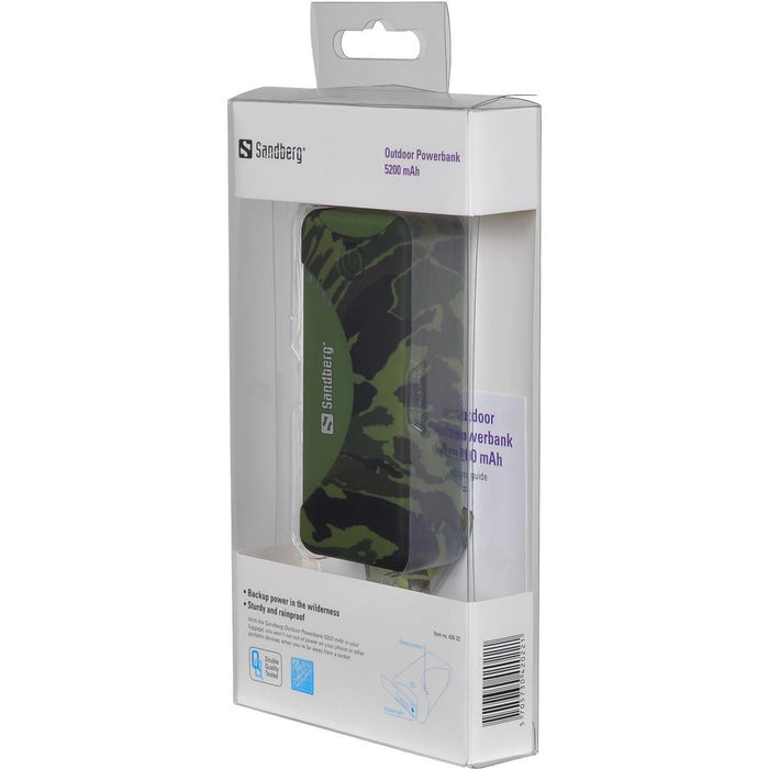 Nešiojamas įkroviklis Sandberg Outdoor Powerbank 5200 mAh