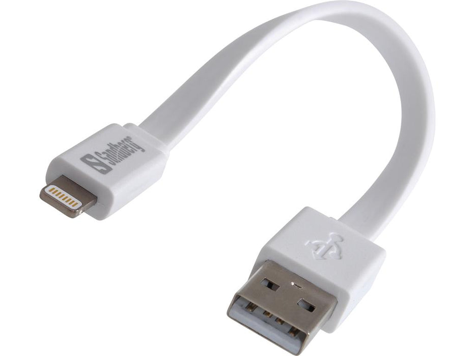 USB Lightning kabelis Sandberg plokščias 0.15m
