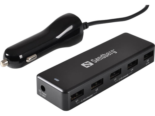 Automobilinis įkroviklis Sandberg ReachAll 5xUSB 7.2A, iki 3 iPad'u vienu metu