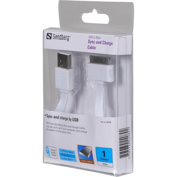 Sandberg kabelis USB - 30pin plokščias 1m