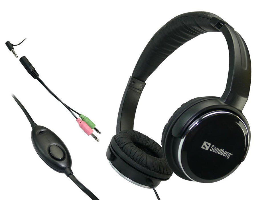 Sandberg ausinės su mikrofonu Home'n Street Headset Black
