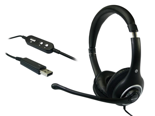 Sandberg ausinės su mikrofonu Plug'n Talk Headset Black
