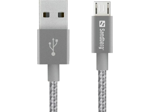 MicroUSB kabelis Sandberg 1m, pilkas