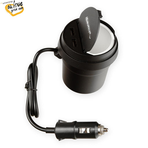 Whitenergy Universalus automobilinis įkroviklis 12-24V, išv. 2xUSB 5V/3.1A