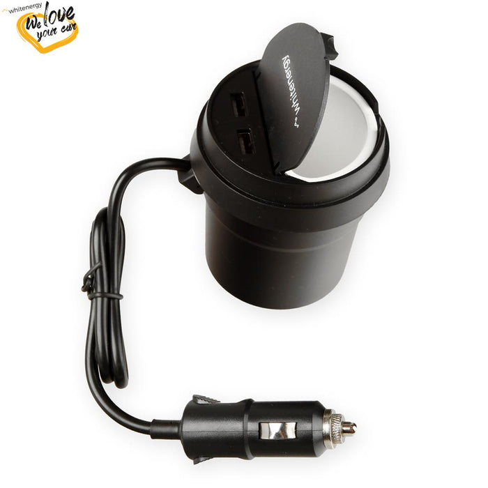 Whitenergy Universalus automobilinis įkroviklis 12-24V, išv. 2xUSB 5V/3.1A