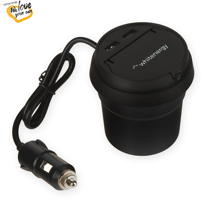Whitenergy Universalus automobilinis įkroviklis 12-24V, išv. 2xUSB 5V/3.1A