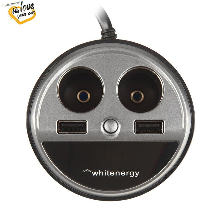 Whitenergy Universalus automobilinis įkroviklis 12-24V, išv. 2xUSB 2x CS 5V/3.1A