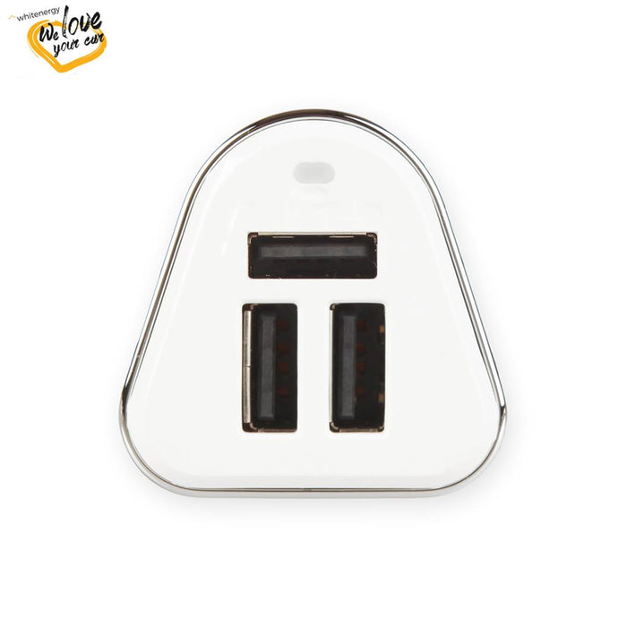 Whitenergy Universalus automobilinis įkroviklis 12-24V, išv. USBx3 5V/5.2A