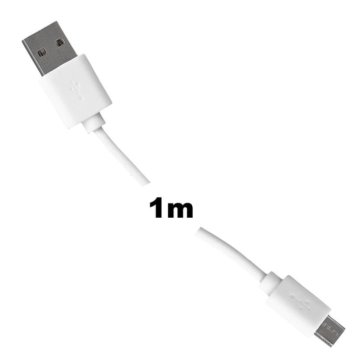 Whitenerg Kabelis USB 2.0 MICRO, AM / B MICRO perkėlimo/įkrovimo 100cm baltas